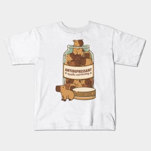 Antidepressant Capybara by Tobe Fonseca Kids T-Shirt